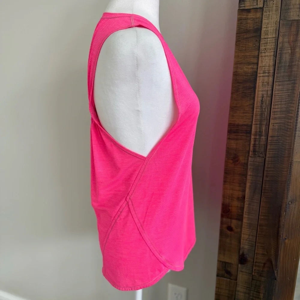 Lululemon In A Cinch Tank Top Heathered‎ Neon Pink Womens Size 4